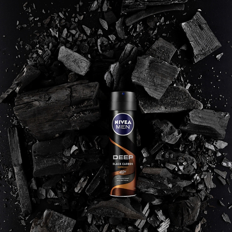 Deospray Antitranspirant - Nivea Men Deep Black Carbon Espresso Anti-Perspirant — Bild N2