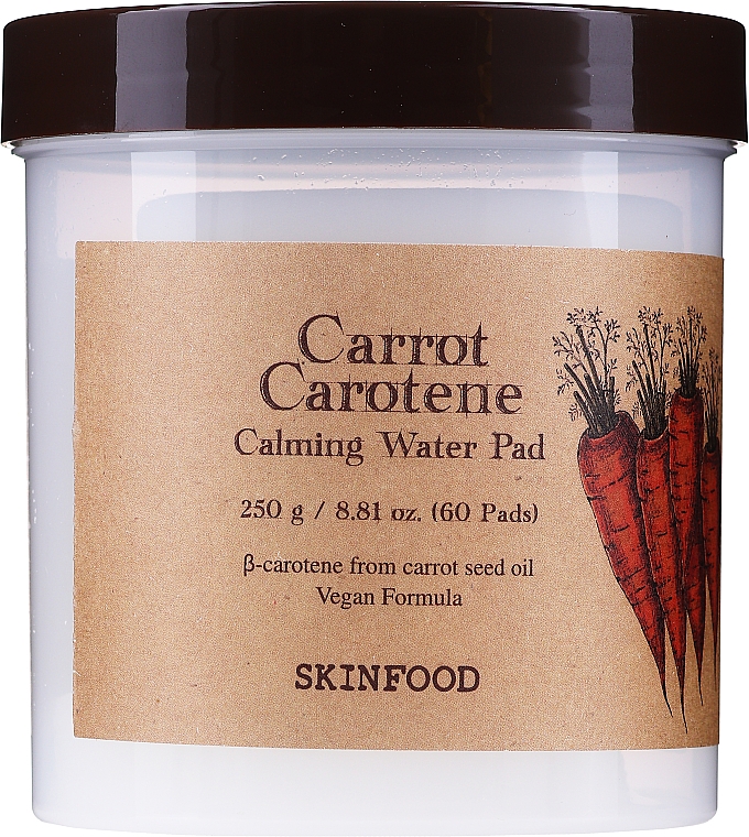 Beruhigende Reinigungspads für das Gesicht mit Karottenextrakt und Betacarotin - Skinfood Carrot Carotene Calming Water Pad — Bild N1