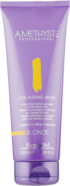 Farbmaske für das Haar mit Arganöl - FarmaVita Amethyste Colouring Mask Blonde — Bild N1