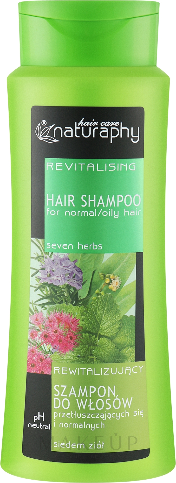 Revitalisierendes Shampoo mit Extrakten aus 7 Kräutern für normales und fettiges Haar - Naturaphy Hair Shampoo — Bild 500 ml