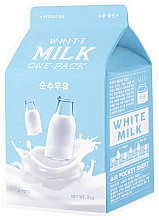 Düfte, Parfümerie und Kosmetik Feuchtigkeitsspendende Gesichtsmaske mit Milchprotein-Extrakt - A'Pieu Milk One-Pack Hydrating White Milk