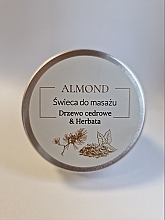 GESCHENK! Massagekerze Zeder und Tee - Almond Cosmetics Cedarwood & Fresh Tea Massage Candle — Bild N1