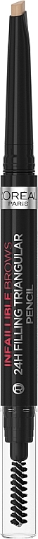 Augenbrauenstift - L'Oreal Paris Infaillible Brows 24H Filling Triangular Pencil — Bild N2