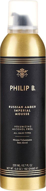 Haarschaum-Mousse für mehr Volumen - Philip B Russian Amber Imperial Volumizing Mousse — Bild N1
