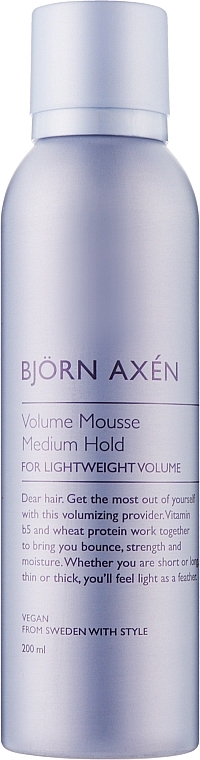 Haarmousse mit mittlerem Halt - BjOrn AxEn Volume Mousse Medium Hold — Bild N1