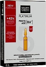 Düfte, Parfümerie und Kosmetik Straffende und aufhellende Gesichtsampullen mit Anti-Pollution-Effekt - Martiderm Platinum Photo-Age Ampollas