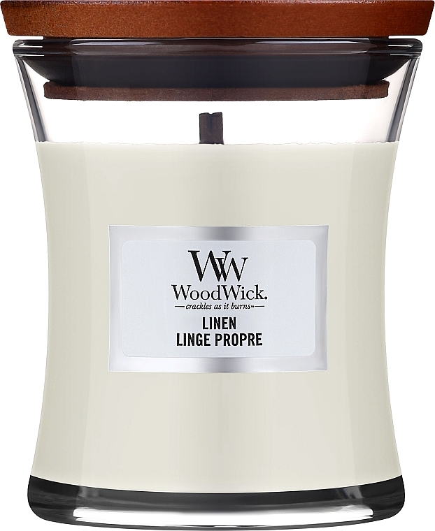 Duftkerze im Glas Linen - WoodWick Hourglass Candle Linen — Bild N1