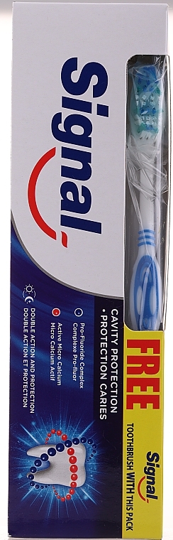 Zahnpflegeset (Zahnpasta + Zahnbürste) - Signal Cavity Protection Toothpaste (Zahnpasta 100ml + Zahnbürste 1 St.)  — Bild N1