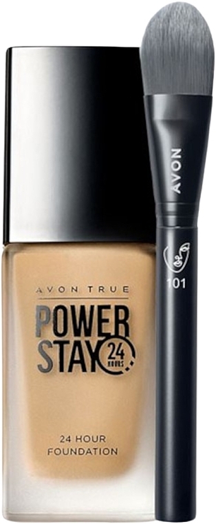 Set - Avon True Power Stay (foundation/30ml + brush/1pc) — Bild N1