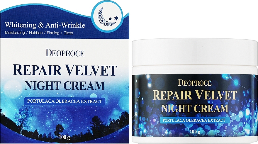 Regenerierende Anti-Falten Gesichtscreme für die Nacht  - Deoproce Moisture Repair Velvet Night Cream — Bild N2