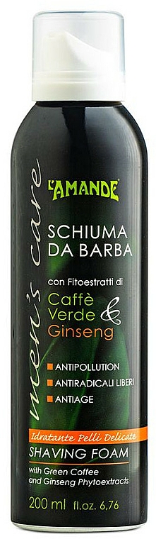 Rasierschaum - L'Amande Pour Homme Shave Foam Green Coffe And Ginseng — Bild N1
