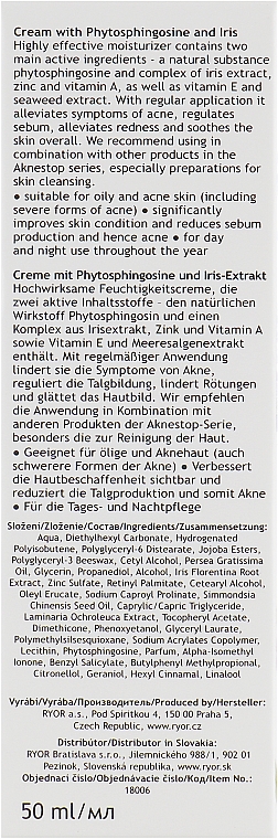 Gesichtscreme mit Phytosphingosin und Iris - Ryor Aknestop Cream For Face With Phytosfingosin And Iris — Bild N3