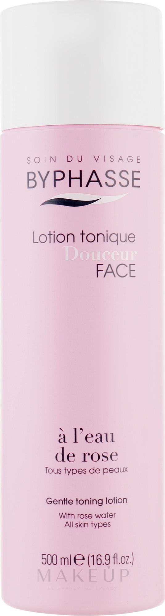 Rosenwasser Gesichtswasser - Byphasse Gentle Toning Lotion With Rosewater All Skin Types — Bild 500 ml