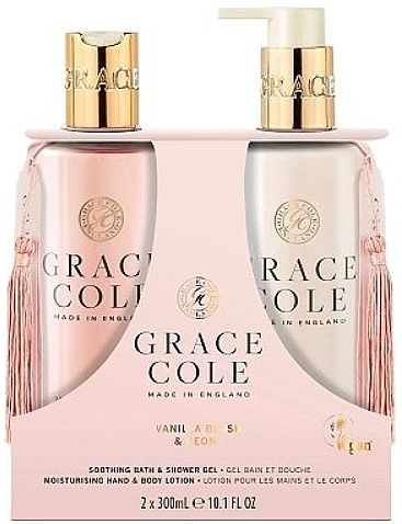 Set - Grace Cole Vanilla Blush & Peony Body Care Duo (sh/gel/300ml + h/body/lot/300ml) — Bild N1