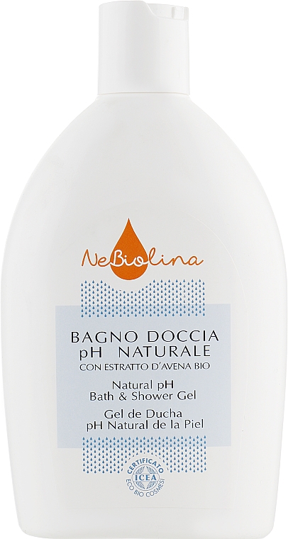 Duschgel mit Bio-Haferextrakt - Nebiolina Natural pH Bath & Shower Gel — Bild N1