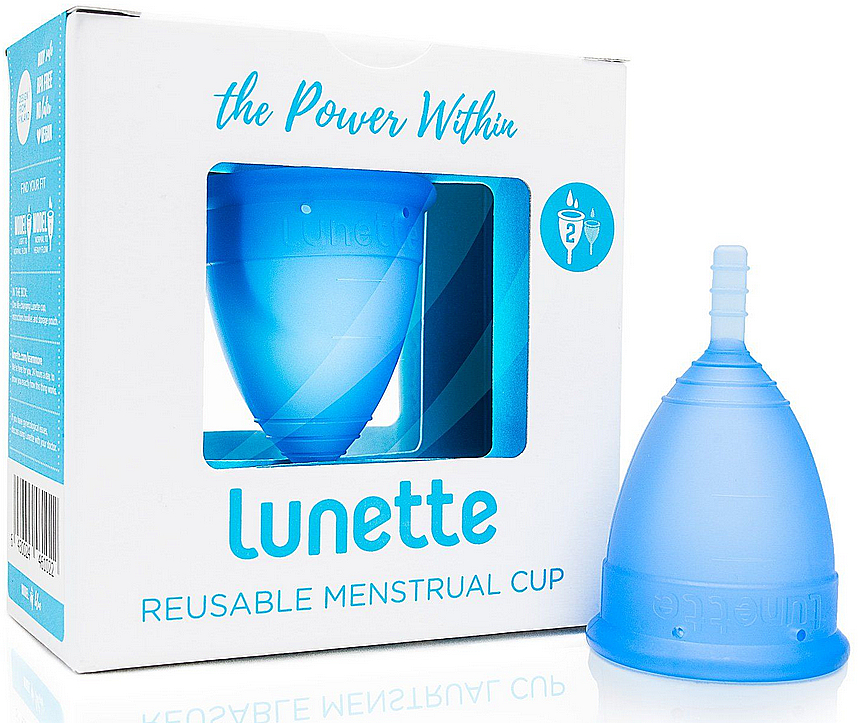 Menstruationstasse Modell 2 blau - Lunette Reusable Menstrual Cup Blue Model 2 — Bild N1