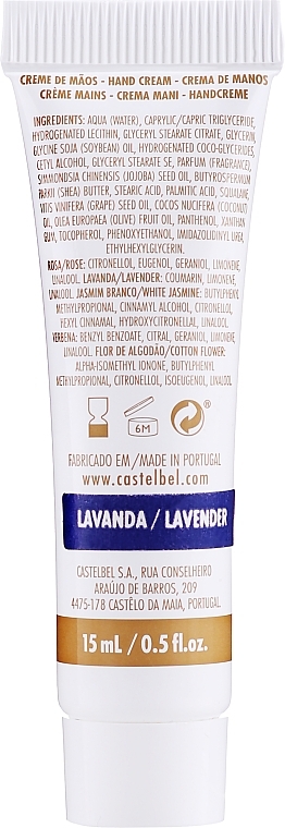 Castelbel Lavender - Pflegende Handcreme mit Lavendelduft — Bild N2