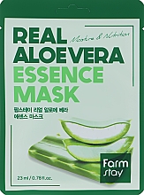 Feuchtigkeitsspendende Tuchmaske für das Gesicht mit Aloe Vera - FarmStay Real Aloe Vera Essence Mask — Bild N1