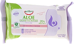 Hypoallergene Intim-Pflegetücher mit Aloe Vera 12 St. - Equilibra Aloe Intimate Wipes — Bild N2