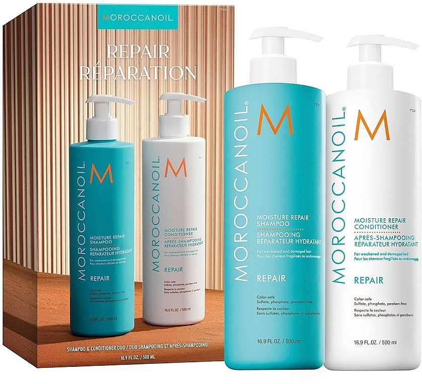 Set - Moroccanoil Repair Shampoo & Conditioner Duo Set (shm/500 ml + cond/500 ml) — Bild N1