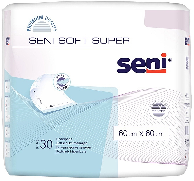 Hygienische Windeln 60 x 60 cm - Seni Soft Super  — Bild N1