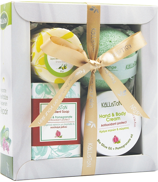 Set - Kalliston Gift Box (Körpercreme/75 ml + Seife/100 g + Seife/85 g + Körperschwamm/1 St.) — Bild N1