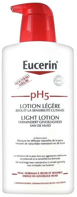 Leichte feuchtigkeitsspendende Körperlotion für normale, trockene und empfindliche Haut - Eucerin PH5 Light Lotion — Bild N1