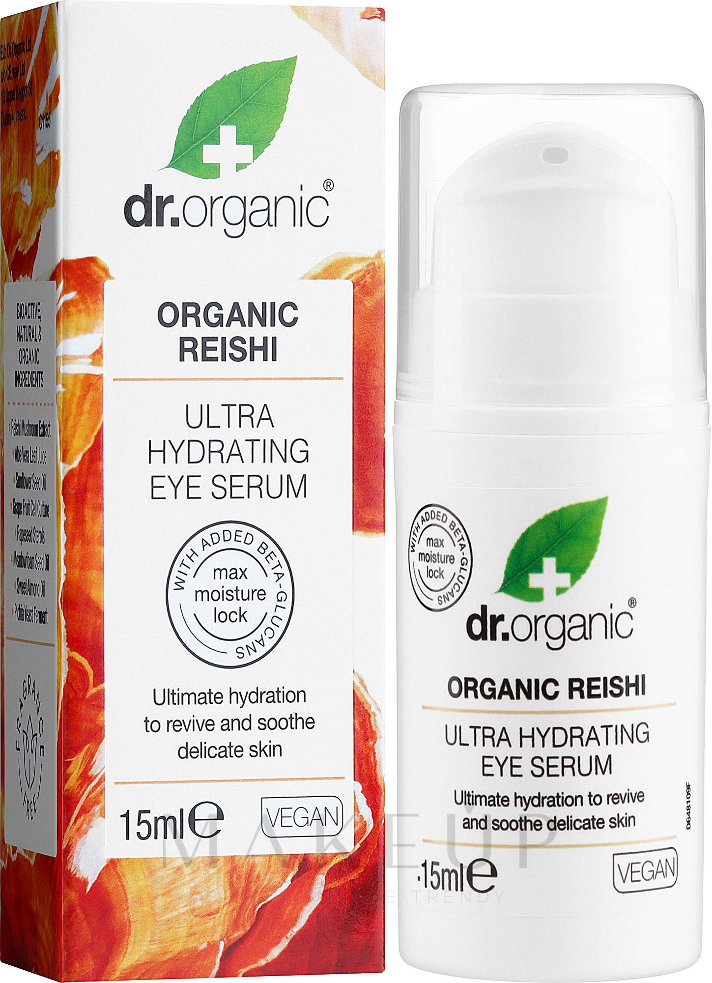 Feuchtigkeitsspendendes Augenserum - Dr. OrganicOrganic Reishi Ultra Hydrating Eye Serum — Bild 15 ml
