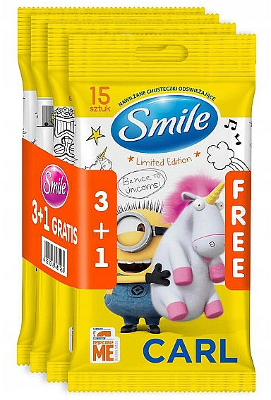 Feuchttücher für Babys Minions 60 St. - Smile Ukraine Baby — Bild N1