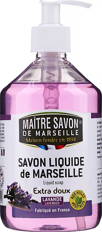 Flüssige Handseife mit Lavendel - Maitre Savon De Marseille Savon Liquide De Marseille Lavander Liquid Soap — Bild N1