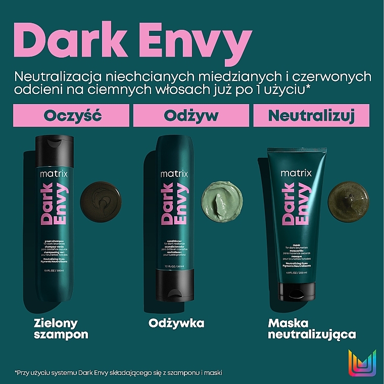 Shampoo zur Neutralisierung von unerwünschtem Messing- und Orangestich - Matrix Total Results Dark Envy Shampoo — Bild N16