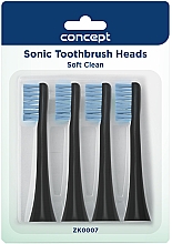 Düfte, Parfümerie und Kosmetik Erzatz-Zahnbürstenkopf für Schallzahnbürste schwarz - Concept Sonic Toothbrush Heads Soft Clean ZK0007