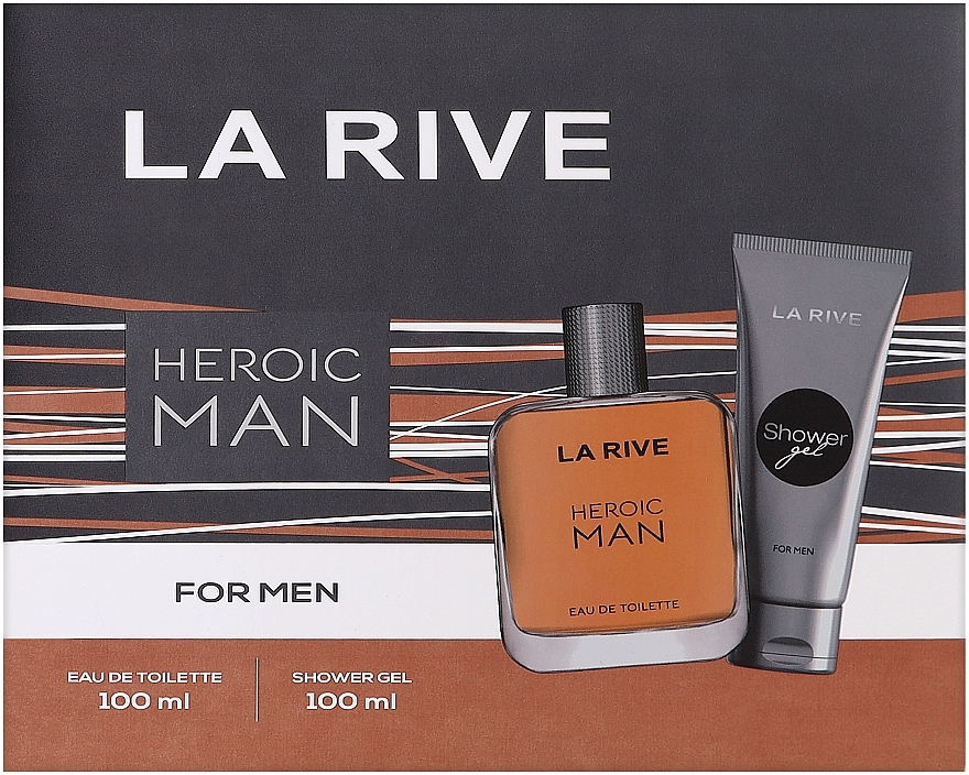 La Rive Heroic Man - Duftset (Eau de Toilette 100ml + Duschgel 100ml) — Bild N1