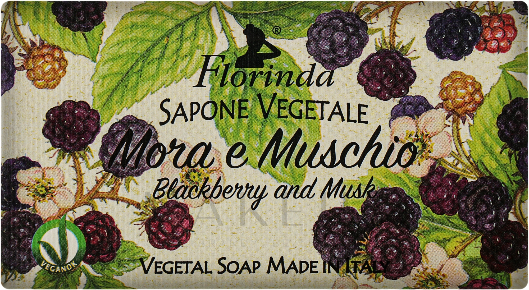 Naturseife Brombeere und Moschus - Florinda Blackberry And Musk Natural Soap — Bild 100 g