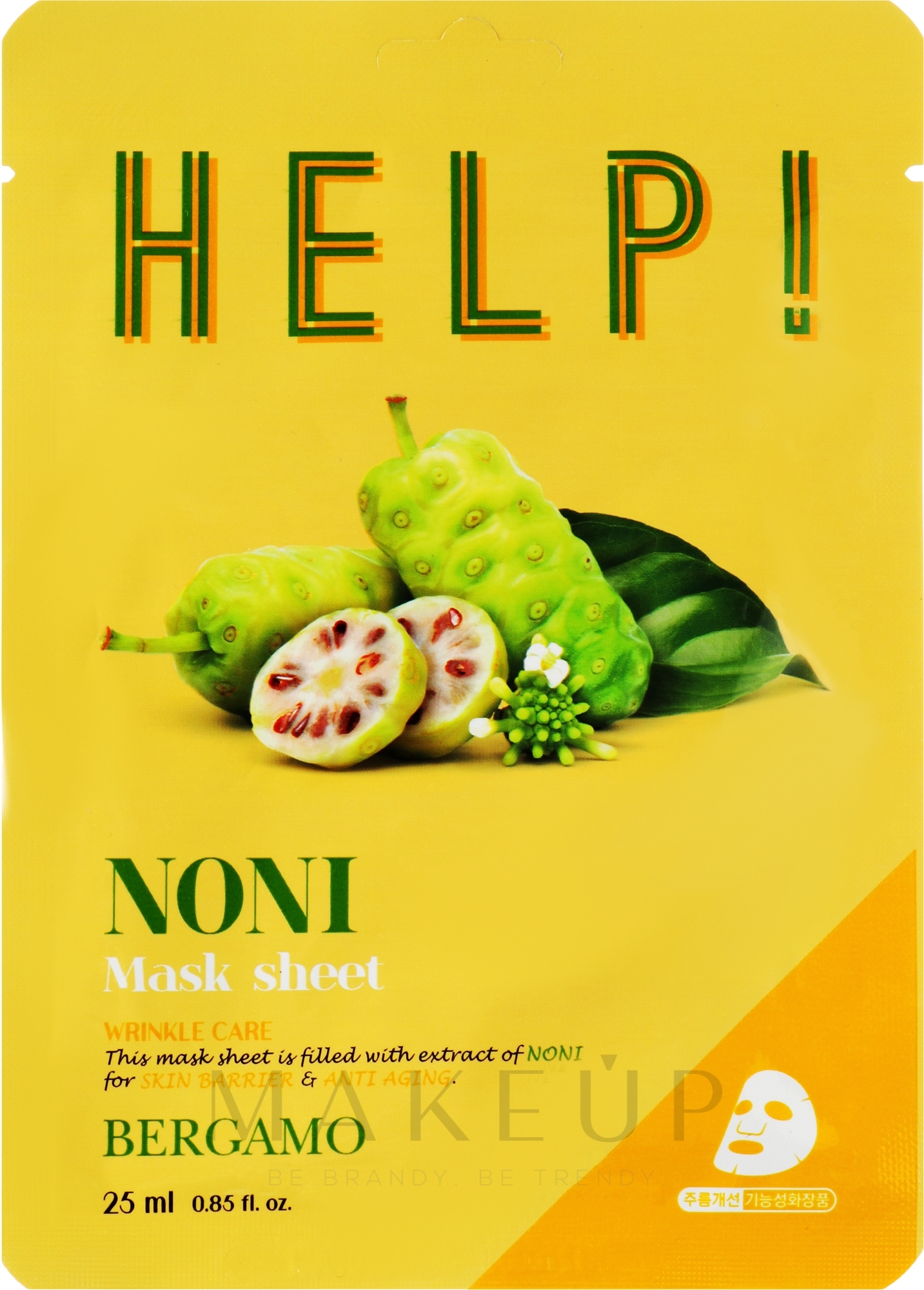 Gesichtsmaske mit Noni-Extrakt - Bergamo HELP! Mask — Bild 25 ml