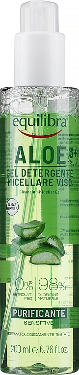 Mizellen-Reinigungsgel für das Gesicht mit Aloe Vera - Equilibra Aloe