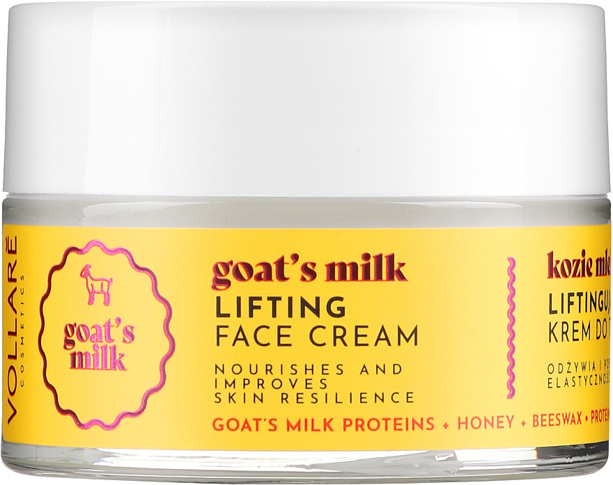 Lifting-Creme für das Gesicht mit Honig und Bienenwachs - Verona Vollare Goat`S Milk Honey & Bee Wax Lifting Face Cream