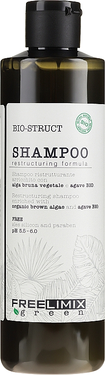Regenerierendes Shampoo mit Bio Braunalgen und Agave - Freelimix Biostruct Shampoo  — Bild N1