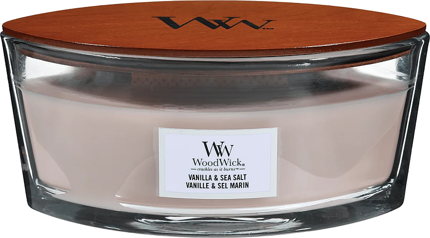 Duftkerze - Woodwick Sea Salt & Vanilla Scented Candle  — Bild N1
