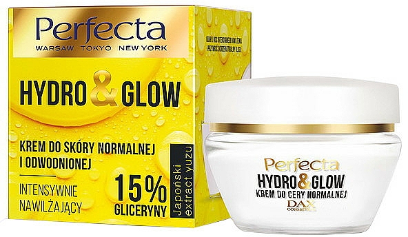 Intensiv feuchtigkeitsspendende Gesichtscreme für normale und dehydrierte Haut mit Yuzu-Extrakt - Perfecta Hydro & Glow Cream — Bild N1