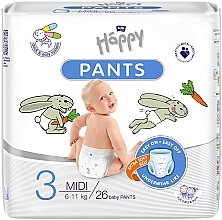 Düfte, Parfümerie und Kosmetik Babywindeln-Höschen Midi 6-11 kg Größe 3 26 St. - Bella Baby Happy Pants 