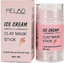 Düfte, Parfümerie und Kosmetik Reinigende und entgiftende Gesichtsmaske in Stick Eis - Melao Ice Cream Clay Mask Stick
