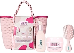 Düfte, Parfümerie und Kosmetik Haarpflegeset - Coco & Eve Date Night Kit (Leave-in Conditioner 150ml + Haarmaske 212ml + Bürste + Tasche) 