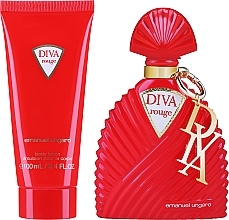 Düfte, Parfümerie und Kosmetik Emanuel Ungaro Diva Rouge - Duftset (Eau de Parfum 100 ml + Körperlotion 100 ml + Kosmetiktasche)