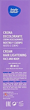 Aufhellende Creme gegen unerwünschte Haare für Gesicht und Körper - Body Natur Hair Lightening Cream for Face & Body — Bild N3