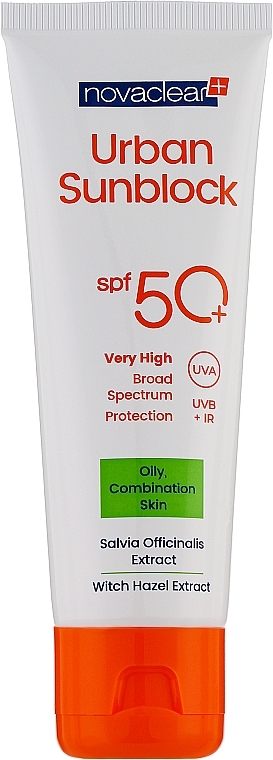Sonnenschutz-Gesichtscreme für fettige Haut SPF 50 - Novaclear Urban Sunblock Protective Cream Oily Skin SPF50 — Bild N1