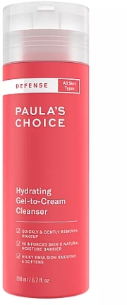 Feuchtigkeitsspendendes Gesichtsfluid - Paula's Choice Defense Hydrating Gel-To-Cream Cleanser  — Bild N1