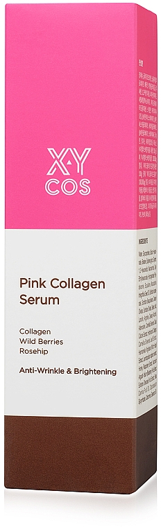 Aufhellendes Anti-Falten Gesichtsserum mit Kollagen, Wildbeeren und Hagebutte - XYcos Pink Collagen Serum — Bild N2