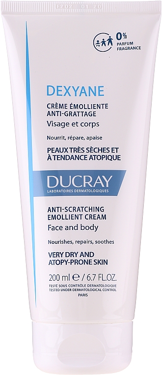 Weichmachende Körper- und Gesichtscreme für sehr trockene und atopische Haut - Ducray Dexyane Creme Emolliente Anti-Grattage — Bild N1