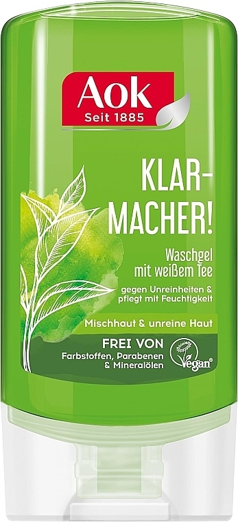 Waschgel für das Gesicht - Aok Clear-Maker! Cleansing Regulating Wash Gel with White Tea — Bild N2